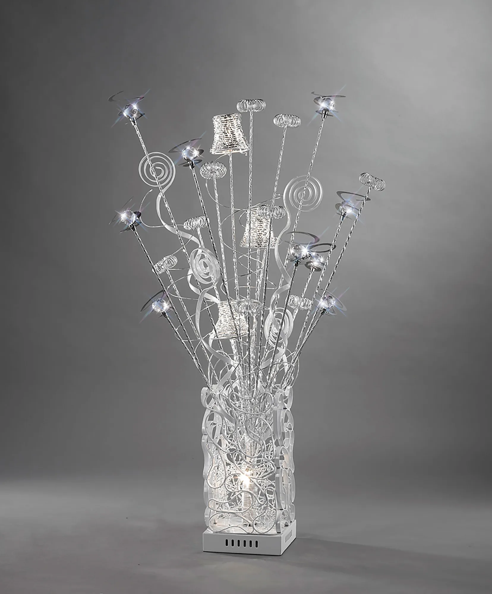 IL70374  Koil Crystal Table Lamp 4 Light